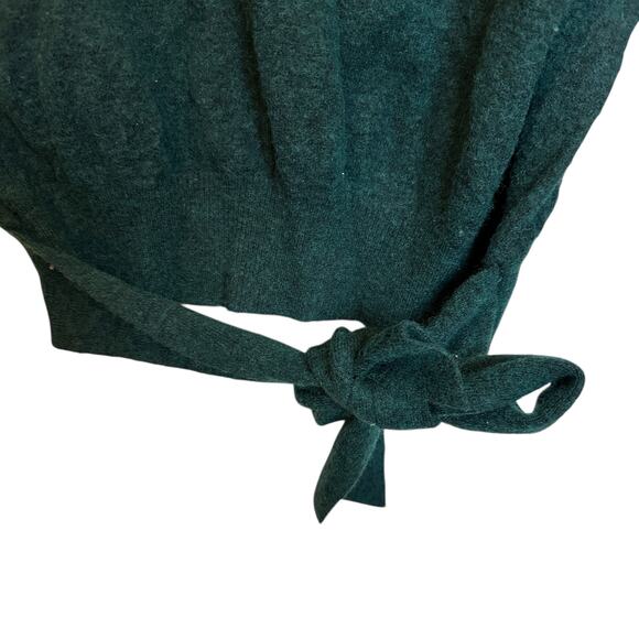 Aritzia Wilfred Lorin Sweater Knit Wool-Cashmere Turtleneck Tie Emerald Green M - Picture 8 of 9
